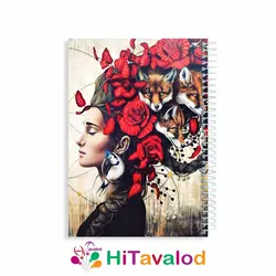 دفتر خط دار 60 برگ مدل فاکسی لیدی کد N017