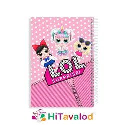 دفتر خط دار 60 برگ مدل LOL کد N003