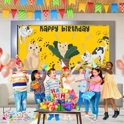 بنر مستطیلی تم تولد گربه کد2