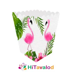 ظرف پاپکورن تم تولد فلامینگو (۱۰عددی)