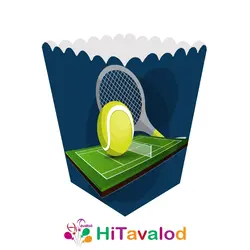 ظرف پاپکورن تم تولد تنیس (۱۰عددی)