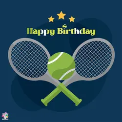 بنر مربعی تم تولد تنیس کد1