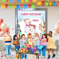 بنر مربعی تم تولد آدم برفی کد۱