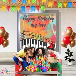 بنر مربعی تم تولد موسیقی فانتزی