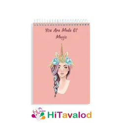 دفتر نقاشی 60 برگ مدل دختر تکشاخ کد N007