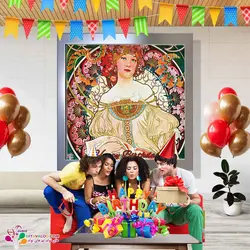 بنر مربعی تم تولد آلفونس موخا کد2