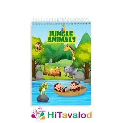 دفتر نقاشی 60 برگ مدل حیوانات جنگل کد N152