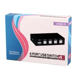 ديتا سوئيچ 1 به 4 دستی USB - فروشگاه اینترنتی هوتا