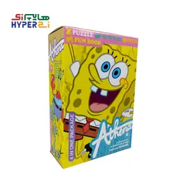 پازل دایره ای 20 تکه آتنا طرح باب اسفنجی (بهمراه استیکر و پیکسل)