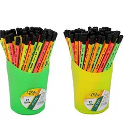مداد مشکی لوکی looky مدل سه وجهی بدنه رنگی HB