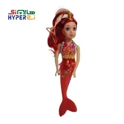 عروسک باربی پری دریایی رنگ قرمز