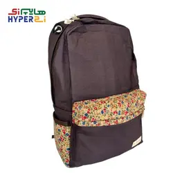 کوله پشتی زیماژ کد K018 طرح قهوه ای با نوار خاکی گلدار