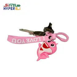 جاسوئیچی سیلیکونی طرح کوسه صورتی کمرنگ