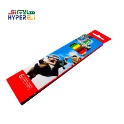 مداد رنگی 6 رنگ دایناسور طرح انیمیشن آپ