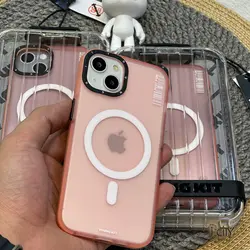 قاب یانگ کیت مات مگسیف صورتی آیفون۱۳ Youngkit colored sand magsafe pink iphone13