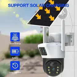 دوربین سولار سیم کارتی دو لنز مدل TP15 (سفید)