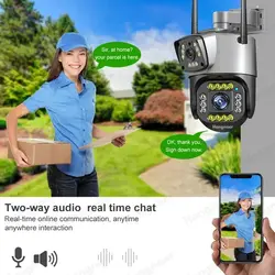 دوربین مداربسته سیمکارتی دولنز تحت شبکه مدل SF4-SIMCARD 4G DUAL LENS PRO