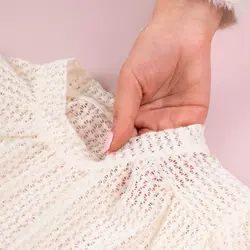 شومیز یقه فرنچ توری(B00240)