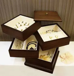 جعبه ساعت و جواهرات چند طبقه