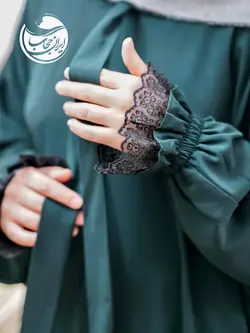 مانتو عبایی ترمه آستین کش یقه کرباتی