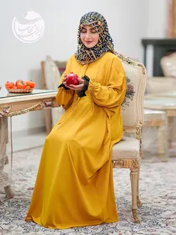 مانتو عبایی ترمه آستین کش یقه کرباتی