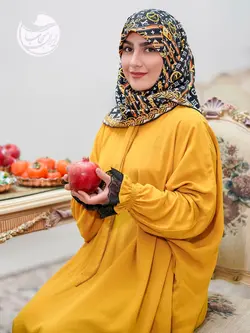 مانتو عبایی ترمه آستین کش یقه کرباتی