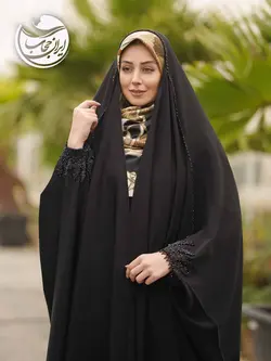 چادر عبا طرح جواهردوزی کاکتوس