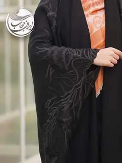 چادر عبا گلدوزی طرح شیپوری پرکار