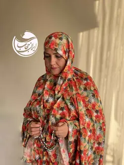 چادر نماز کودری طرح آفتابگردان