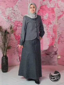 کت و دامن بلند زنانه طرح پیچازی