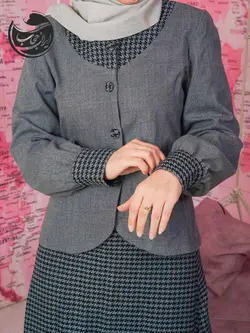 کت و دامن بلند زنانه طرح پیچازی