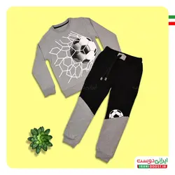 ست لباس راحتی پسرانه طرح توپ چهل تیکه