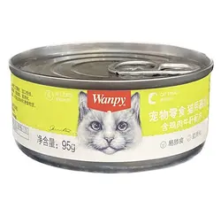 کنسرو گربه بالغ ونپی طعم جگر مرغ و گوشت گاو ونپی 95 گرمی_Wanpy