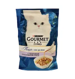 پوچ گربه بالغ با طعم گوشت گوساله 85 گرمی گورمت_Gourmet