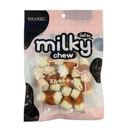 تشویقی سگ فلورایدی گره ای دورپیچ مرغ مدل milky داگهولیک_Dogaholic