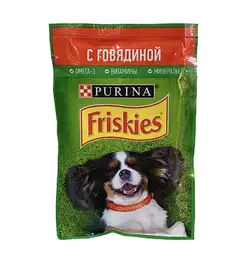 پوچ سگ بالغ با طعم گوشت گاو 85 گرمی فریسکیز_Friskies