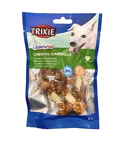 تشویقی سگ دنتال دمبلی سینه مرغ و برنج 6 عددی تریکسی_Trixie