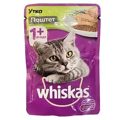 پوچ گربه پته با طعم اردک 85 گرمی ویسکاس_Whiskas