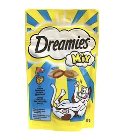 تشویقی گربه با طعم ماهی سالمون و پنیر 60 گرمی دریمیز_Dreamies