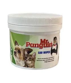 دستمال مرطوب تمیز کننده گوش سگ و گربه مستر پنگوئن ۷۰ عددی_Mr.Panguin