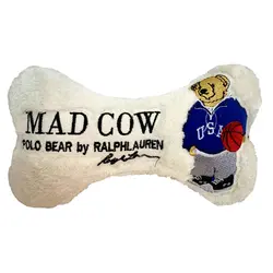 عروسک سگ استخوان با طرح خرس پولو مدکاو_Mad Cow