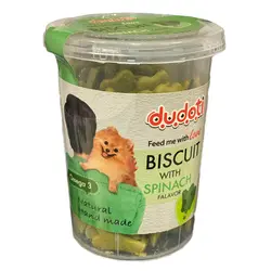 تشویقی بیسکویت سگ با طعم اسفناج 150 گرمی دودوتی_dudoti