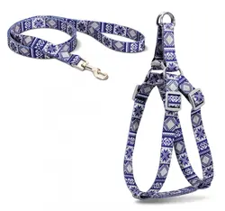 قلاده کتفی مدل پترن سایز ۱ همراه با لید نیناپت_nina pet