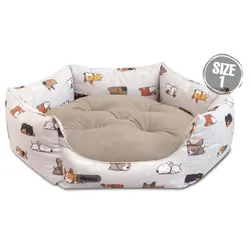 جای خواب شش ضلعی VIP سایز ۱ نیناپت_nina pet