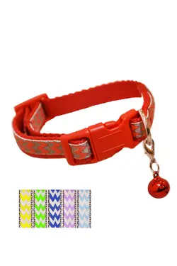 قلاده گردنی تسمه ای  همراه با زنگوله __ Nina Pet