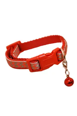 قلاده گردنی تسمه ای  همراه با زنگوله __ Nina Pet