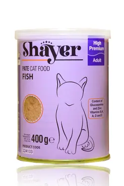 کنسرو مخصوص گربه حاوی ماهی  شایر400 گرمی   ــــ Shayer