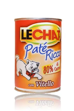 کنسرو مخصوص گربه با طعم گوشت گوساله 400 گرمی  _LE CHAT