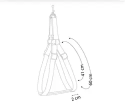 قلاده کتفی سایز 2 مدل سیلک همراه با لید نیناپت_ninapet