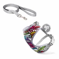 قلاده کتفی پد دار سایز ۲ VIP همراه با لید نینا پت_nina pet